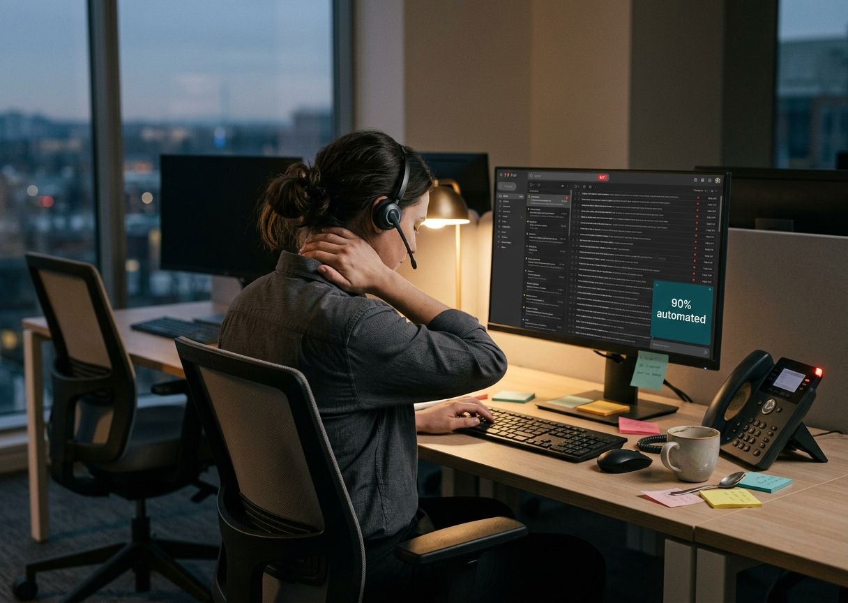 "Understaffed, overworked, underfunded? Why don't you just buy a chatbot?"