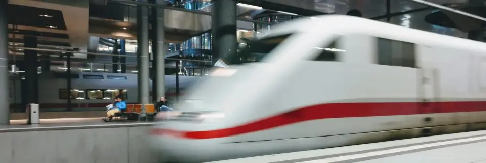 A train symbolizing the need and urgency for adoption of AI